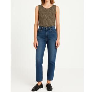 VINTAGE PLISSÉ 90s Sleeveless Mosaic Print Top | M | Black Tan | Office Layering